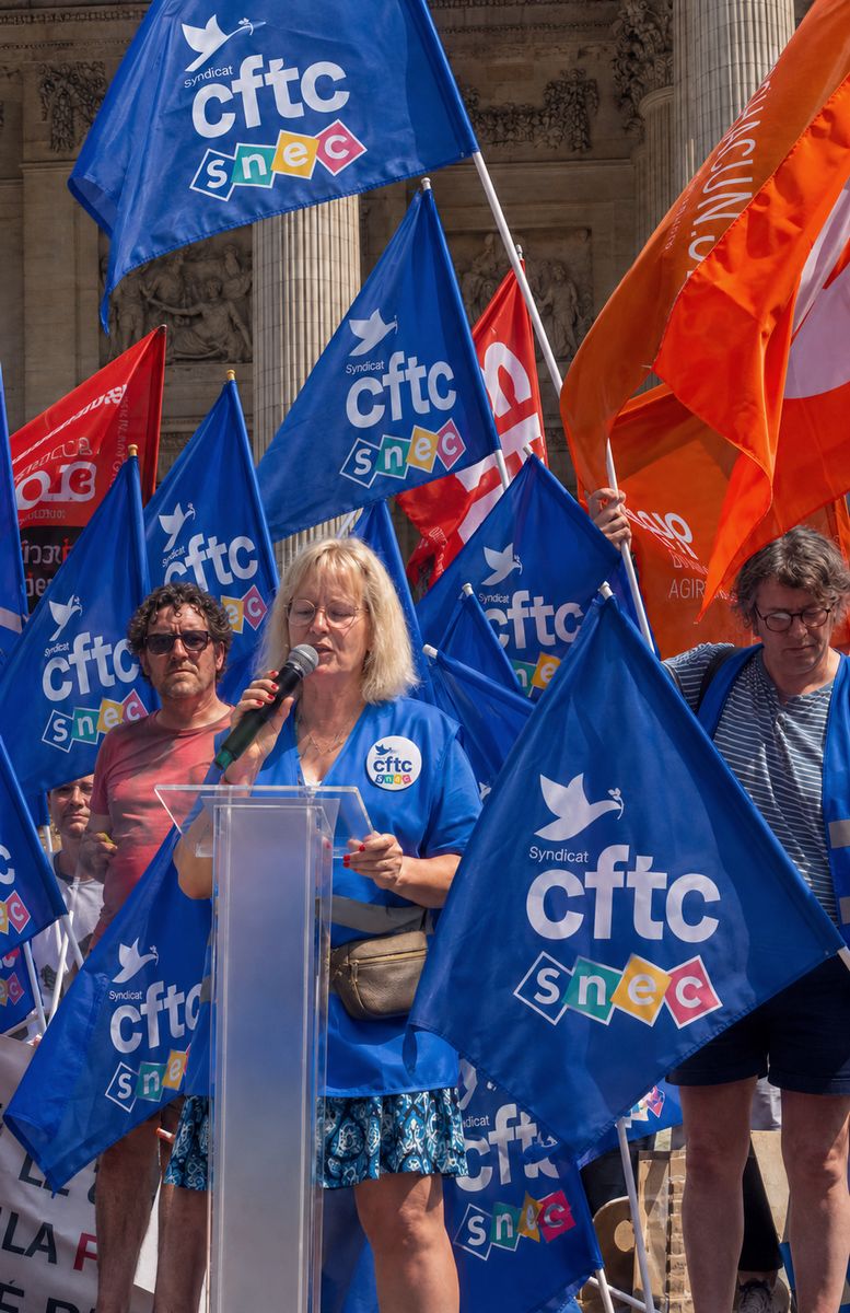 Manifestation prévoyance enseignants Snec-CFTC